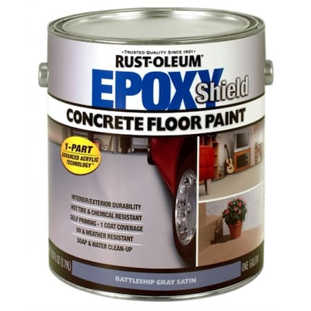 Zinsser Battleship Gray Satin Epoxy Shield Concrete Floor Paint, 2PK 225380